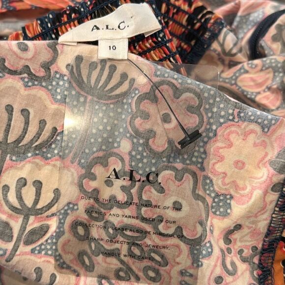 NWT ALC Chandler Sweetheart Top Navy/ Chestnut Size 10 - Picture 12 of 15